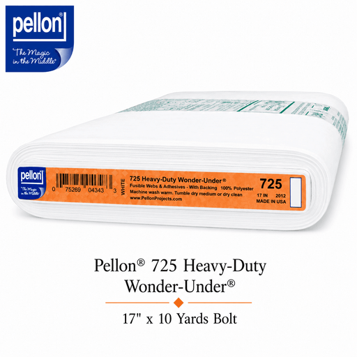 Pellon® 725 Heavy-Duty Wonder-Under® Fusible Web – 17" x 10 Yard Bolt – White - Choice FabricsDS725-B10