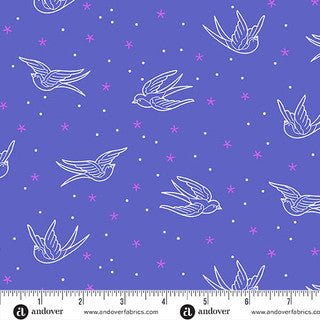 Perfect Day Swallows Blue Cotton 44"/45" Fabric Per Yard - Choice FabricsA-10218-B