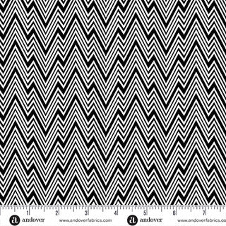 Perfect Day Zigziig Black Cotton 44"/45" Fabric Per Yard - Choice FabricsA-10221-K