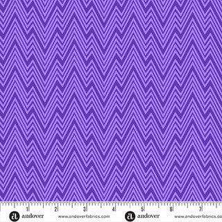 Perfect Day Zigziig Purple Cotton 44"/45" Fabric Per Yard - Choice FabricsA-10221-P