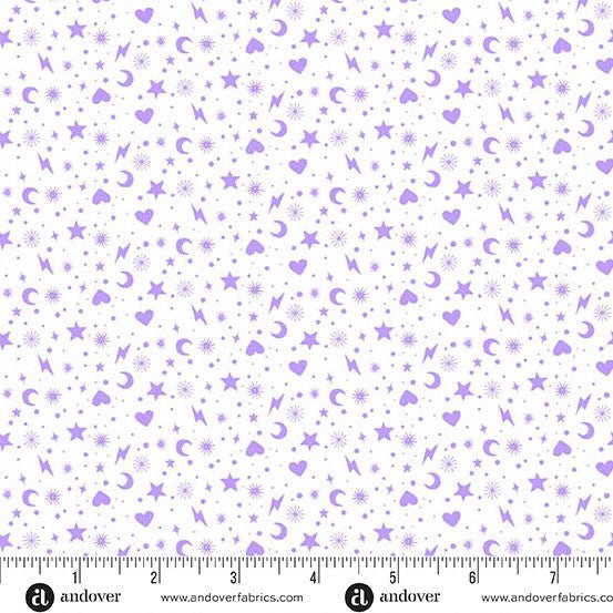 Perfect Day Charm Toss Purple Cotton 44"/45" Fabric Per Yard - Choice FabricsA-10223-L