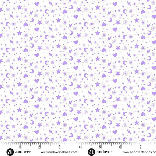 Perfect Day Charm Toss Purple Cotton 44"/45" Fabric Per Yard - Choice FabricsA-10223-L