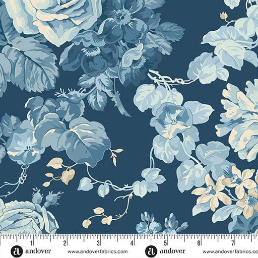Special Delivery Rose Bouquet Navy 44"/45" Cotton Fabric Per Yard - Choice FabricsA-10467-B