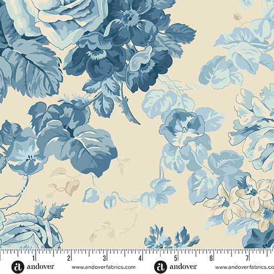 Special Delivery Rose Bouquet Porcelain 44"/45" Cotton Fabric Per Yard - Choice FabricsA-10467-L