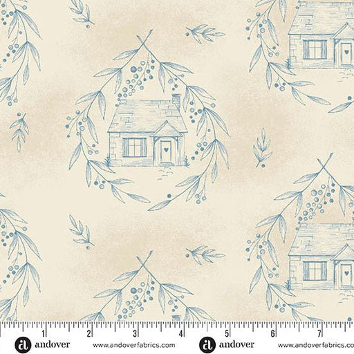 Special Delivery Cozy Cottage Blue Willow 44"/45" Cotton Fabric Per Yard - Choice FabricsA-10469-BL