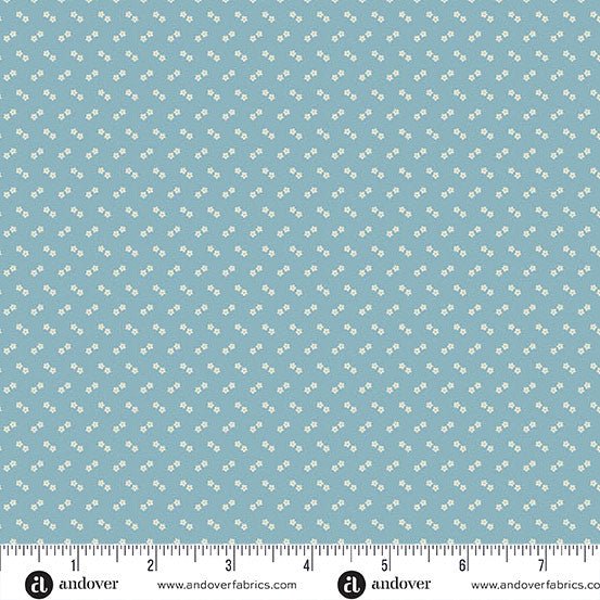 Special Delivery Double Daisy Blueberry 44"/45" Cotton Fabric Per Yard - Choice FabricsA-10478-B