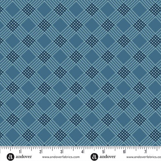 Special Delivery Tea Towel Deep Denim 44"/45" Cotton Fabric Per Yard - Choice FabricsA-10485-B
