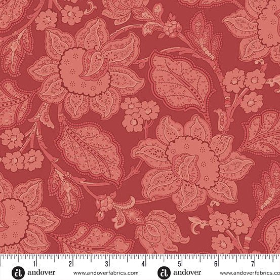 Raspberry Jacobean Forest Glen 108" Cotton Wideback Fabric per yard - Choice FabricsAW-10066-R