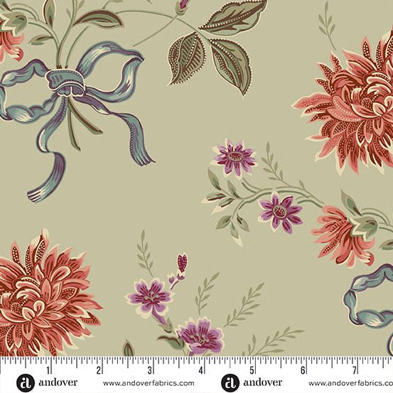 Cream Autumn Bouquet 108" Cotton Wideback Fabric per yard - Choice FabricsAW-10191-N