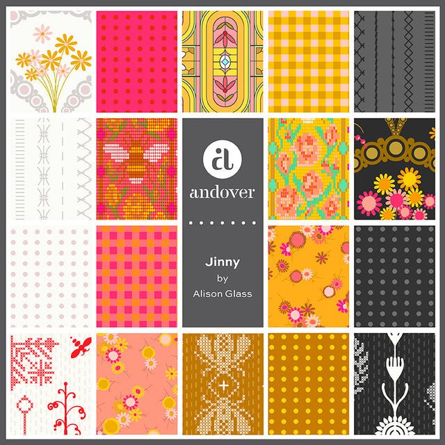 Jinny - 5 X 5 Charm Squares - 42 Cuts - Choice Fabrics5-Jinny-42