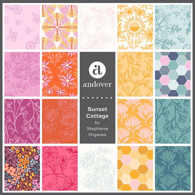 Sunset Cottage - 5 X 5 Charm Squares - 42 Cuts - Choice Fabrics5SUNS42