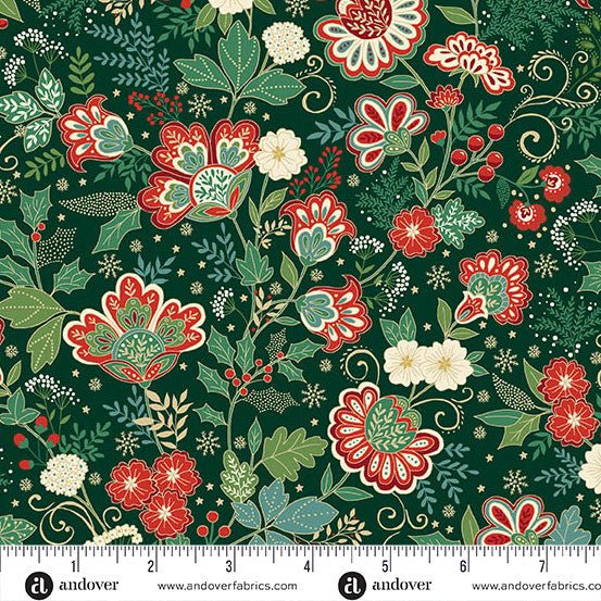 Adorn Bloom Green 44"/45" Cotton Fabric Per Yard - Choice FabricsMU-213-G