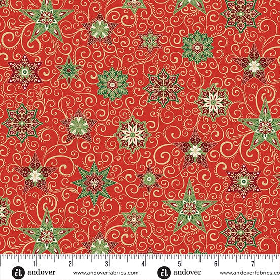 Adorn Star Red 44"/45" Cotton Fabric Per Yard - Choice FabricsMU-215-R5