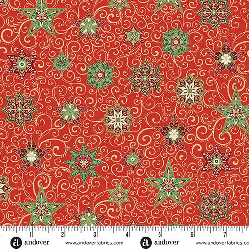 Adorn Star Red 44"/45" Cotton Fabric Per Yard - Choice FabricsMU-215-R5