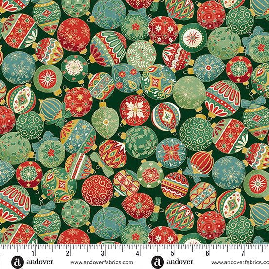Adorn Ornament Green 44"/45" Cotton Fabric Per Yard - Choice FabricsMU-217-G