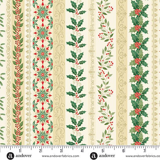 Adorn Garland Stripe Cream 44"/45" Cotton Fabric Per Yard - Choice FabricsMU-218-Q