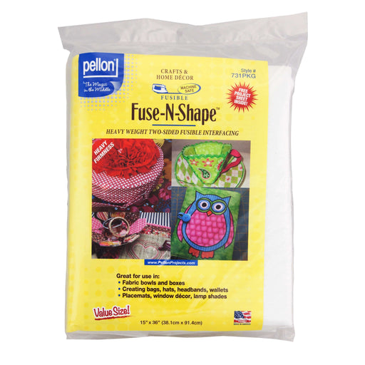 Pellon® 731 Fuse-N-Shape™ Heavyweight Fusible Stabilizer – 15" x 36" Package – White - Choice FabricsDS731PKG