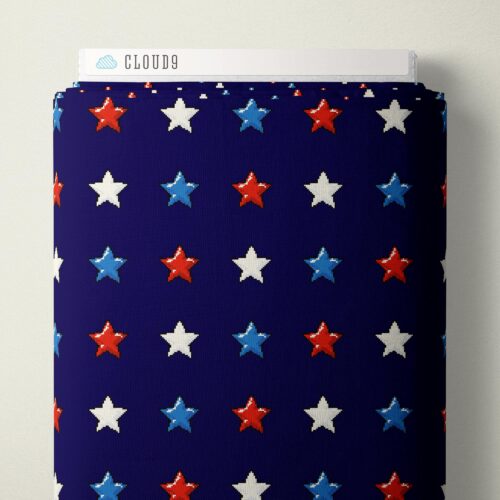 8-Bit Stars Navy Pop Stars QC Cotton 44/45 Fabric Per Yard - Choice Fabrics228796