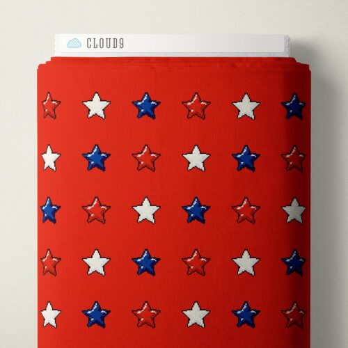 8-Bit Stars Red Pop Stars QC Cotton 44/45 Fabric Per Yard - Choice Fabrics228797