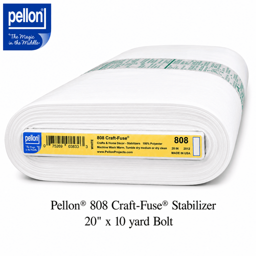 Pellon® 808 Craft-Fuse® Stabilizer 20" x 10 yard Bolt (White) - Choice FabricsDS808-2010BOLT