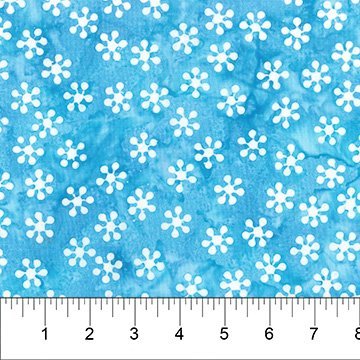 Winter Wonder - Blue with white flowers 45" wide fabric per yard - Choice FabricsFFDS-80822-43