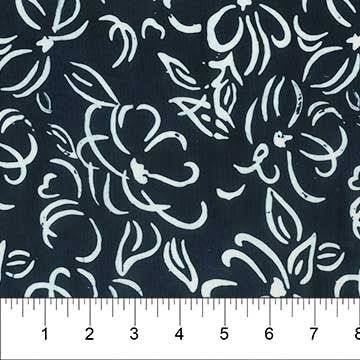 CLASSICS MIDNIGHT (Flowers White on Black) 45" wide fabric per yard - Choice FabricsFFDS-81200-49 12
