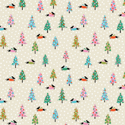 Camelot Flannels - 82210502B - 01 - Dachshund in the Snow - Choice Fabrics82210502B-01