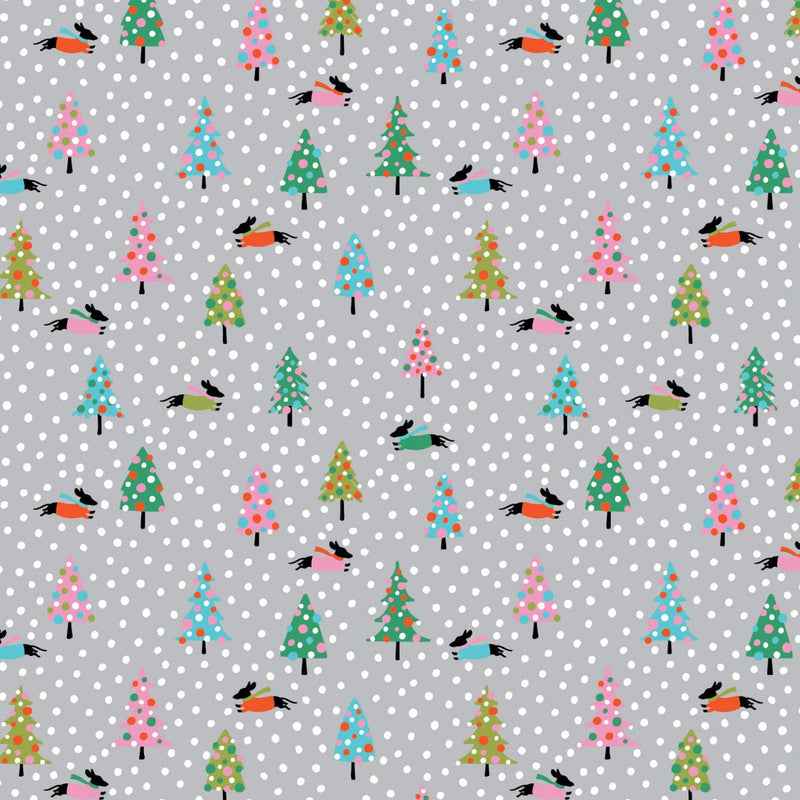 Camelot Flannels - 82210502B - 02 - Dachshund in the Snow - Choice Fabrics82210502B-02