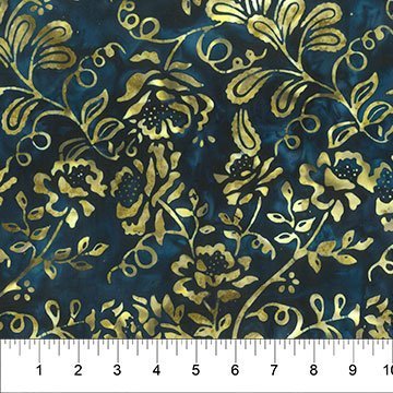 GARDEN SPIRIT Floral Spray - Indigo 45" wide fabric per yard - Choice FabricsFFDS-83180-45