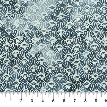 GARDEN SPIRIT Floral Fan - Gray 45" wide fabric per yard - Choice FabricsFFDS-83184-93