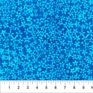ARCTIC FUN Tossed Flower - Got the Blues 45" wide fabric per yard