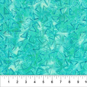 Celebration Triangles - Blue Green 45" wide fabric per yard - Choice FabricsFFDS-83522-63 15