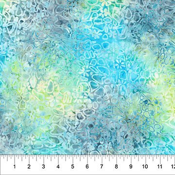 Flora Flower Pebbles - Blue multi 45" wide fabric per yard - Choice FabricsFFDS-83632-43 15