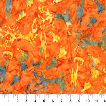 Happy Haunting - Spooky Tree Wild Orange 45" wide fabric per yard - Choice FabricsFFDS-83706-59 15