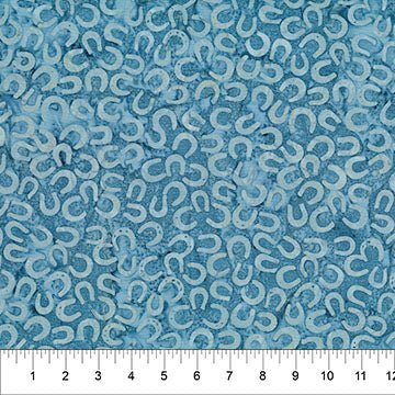 Saddle Up Horseshoes Steel Blue Cotton 43"/44" Fabric Per Yard - Choice Fabrics83721-41