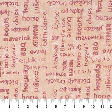 Saddle Up Words Blush Cotton 43"/44" Fabric Per Yard - Choice Fabrics83723-21