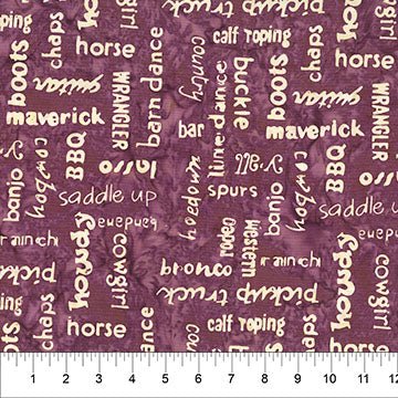 Saddle Up Words Raspberry Cotton 43"/44" Fabric Per Yard - Choice Fabrics83723-23
