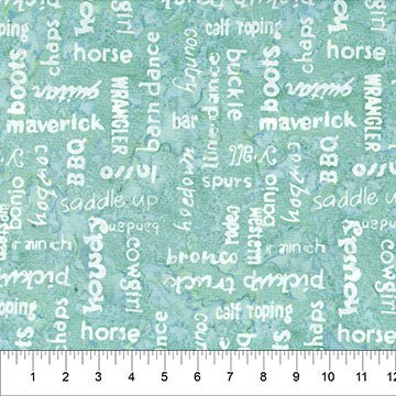 Saddle Up Words Caribbean Cotton 43"/44" Fabric Per Yard - Choice Fabrics83723-61