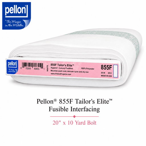 Pellon® 855F Tailor’s Elite™ Fusible Interfacing – 20" x 10 Yard Bolt – White - Choice FabricsDS855F-2010BOLT