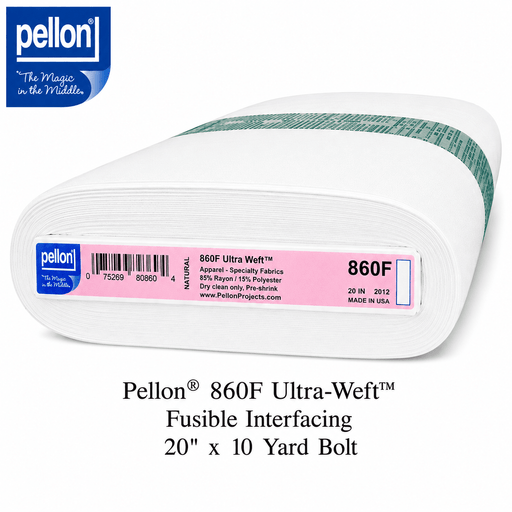 Pellon® 860F Ultra-Weft™ Fusible Interfacing 20" x 10 Yard Bolt (White) - Choice FabricsDS860F-2010BOLT