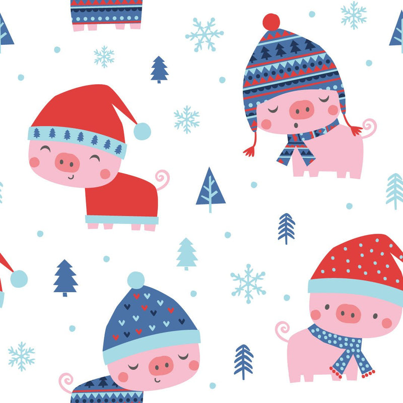 Camelot Flannels - 89200104B - Cozy Little Piggies - Choice Fabrics89200104B