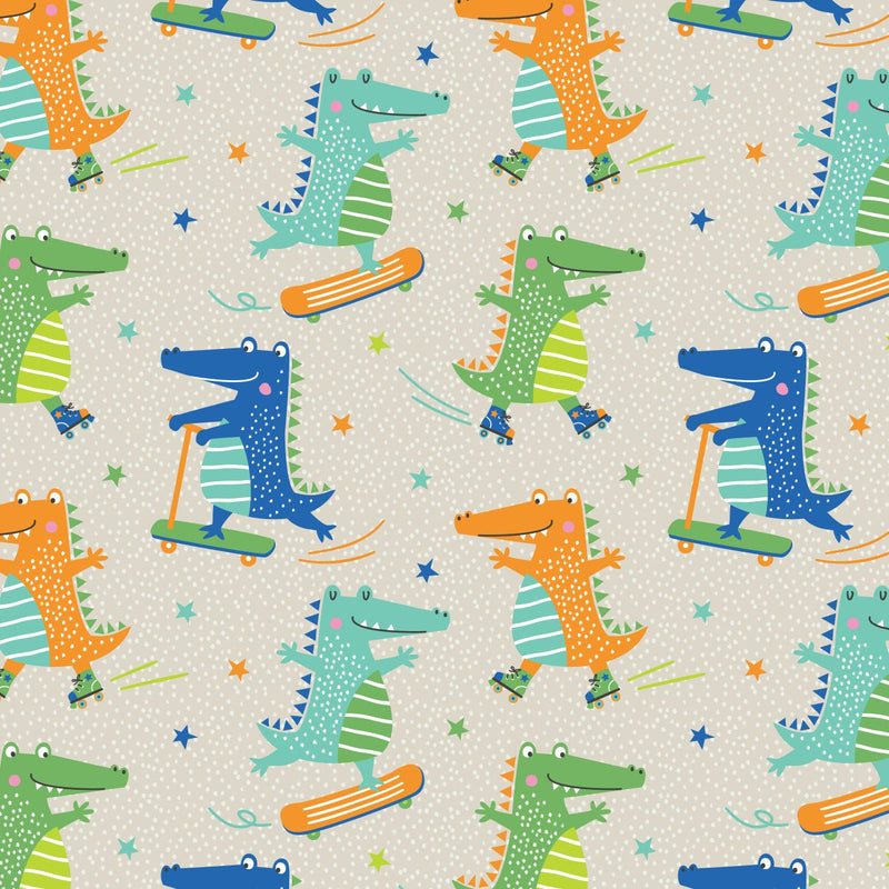 Camelot Flannels - 89230202B - 01 - Crocodile Skaters - Choice Fabrics89230202B-01