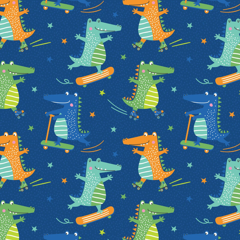 Camelot Flannels - 89230202B - 02 - Crocodile Skaters - Choice Fabrics89230202B-02