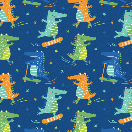 Camelot Flannels - 89230202B - 02 - Crocodile Skaters - Choice Fabrics89230202B-02