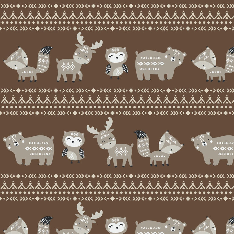 Camelot Flannels - 89230207B - 02 - Aztec Woodland Stripe - Choice Fabrics89230207B-02