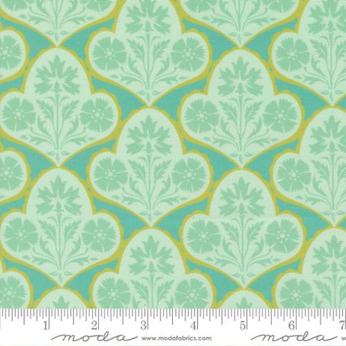 Cannon Beach Turquoise Copalis Damask 44"/45" Fabric Per Yard - Choice Fabrics11975-14