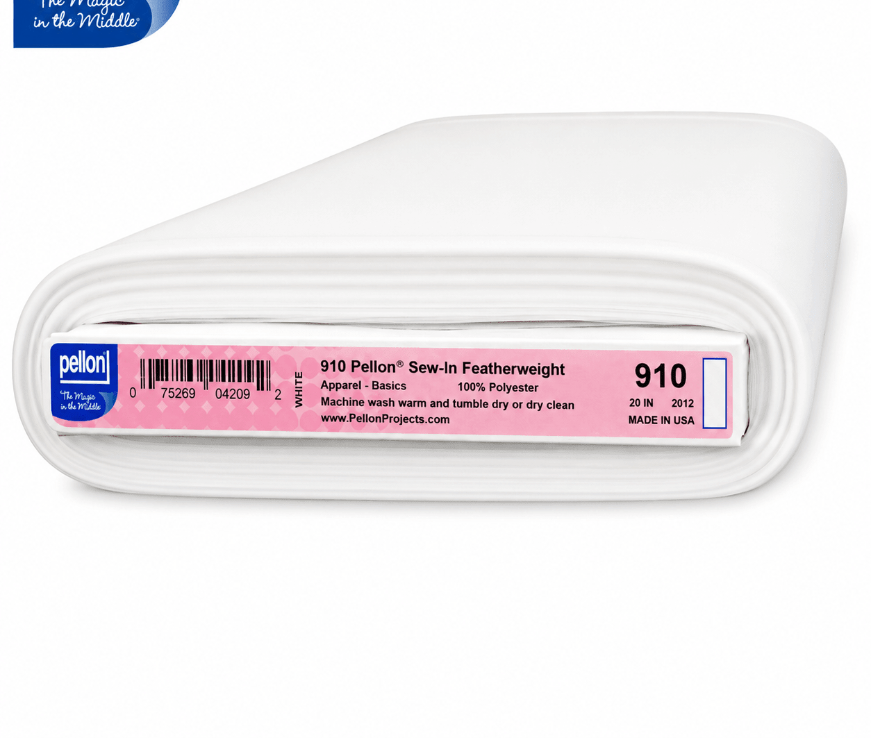 Pellon® 910 Sew-In Featherweight Interfacing 20" x 10 yard Bolt (White) - Choice FabricsPDS-910-B10