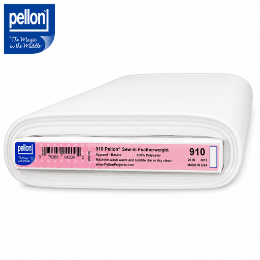Pellon® 910 Sew-In Featherweight Interfacing 20" x 10 yard Bolt (White) - Choice FabricsPDS-910-B10