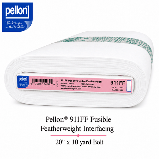 Pellon® 911FF Fusible Featherweight Interfacing – 20" x 10 yard Bolt (White) - Choice FabricsDS911FF-2010BOLT