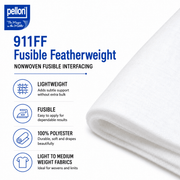 Pellon® 911FF Fusible Featherweight Interfacing – 20" x 10 yard Bolt (White) - Choice FabricsPDS-911FF-2010BOLT